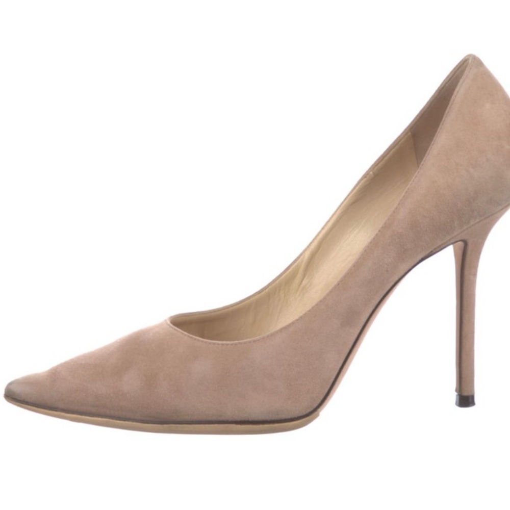 Jimmy Choo Beige Suede Heels